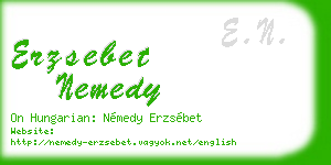erzsebet nemedy business card